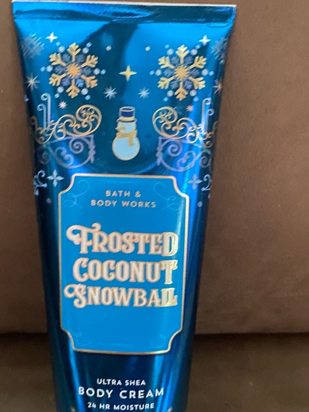 Bath & Body Works Frosted Coconut Snowball Ultra Shea Body Cream - Blue & Gold